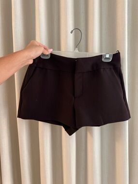 Zara Black High-Waist Tailored Shorts